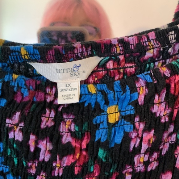 Terra and sky cottagecore dress - Picture 4 of 5